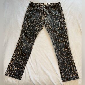 VTG Todd Oldham Denim All Over Leopard Print Jeans-Size 34”x30”